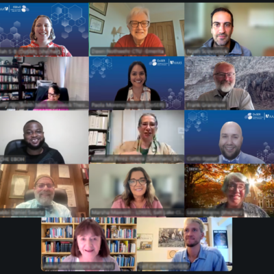 Attendees of CSTE Cohort 3 smile during a zoom meeting.